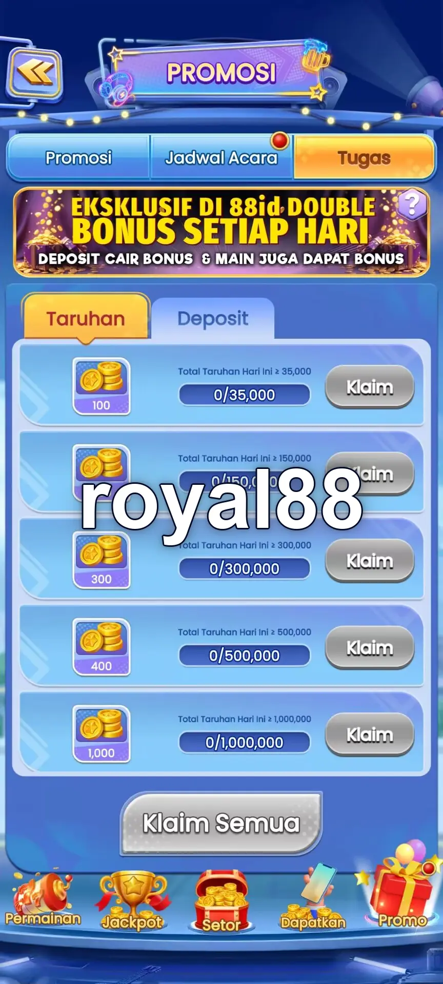 royal88 Tangkapan Layar - APK Resmi
